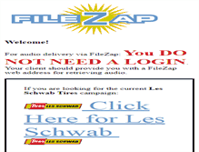 Tablet Screenshot of filezap.com